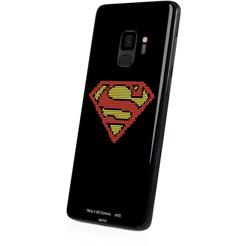 DC Comics Superman Logo Pixels Galaxy S9 Skin